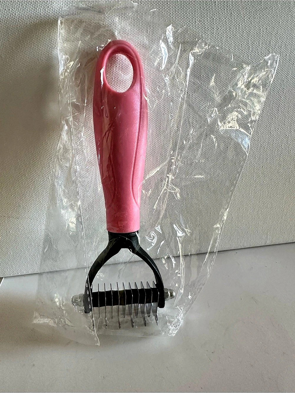 Max Power Planet Dual Sided Undercoat Rake Dog & Cat Deshedding Tool Pink &